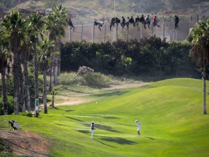 La “valla” e il campo da golf di Melilla