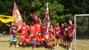 Uno dei momenti dei Mondiali Antirazzisti a cui ha partecipato l'Atletico Langafia, squadra di antirazzisti e richiedenti asilo nata dallo sport popolare in periferia