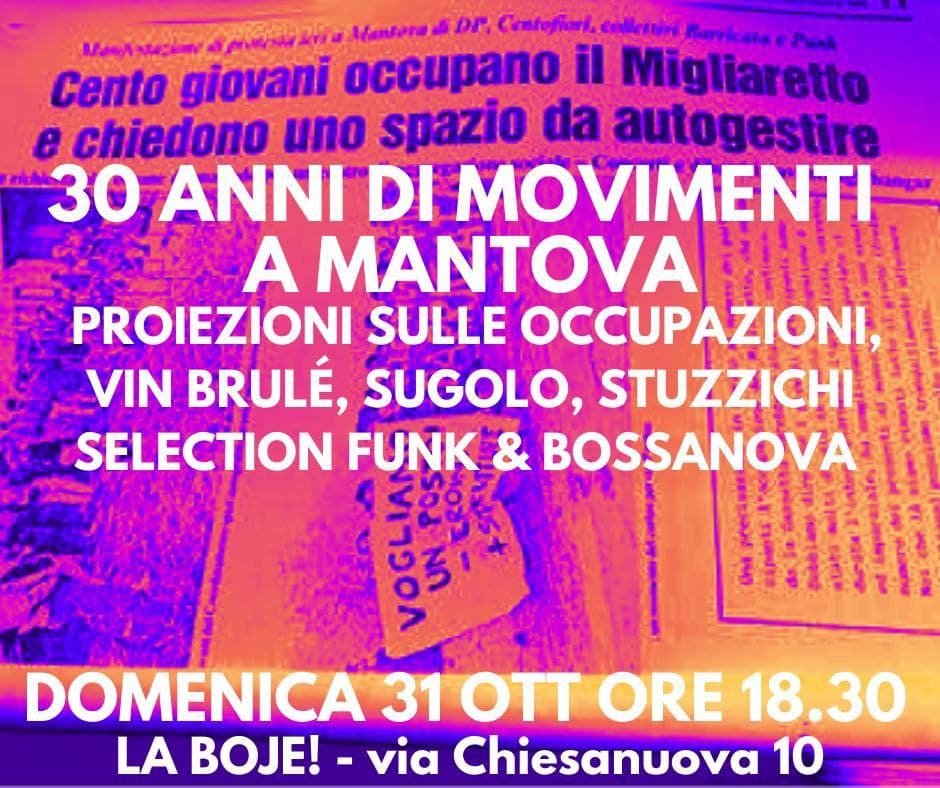 30 anni di movimenti a Mantova